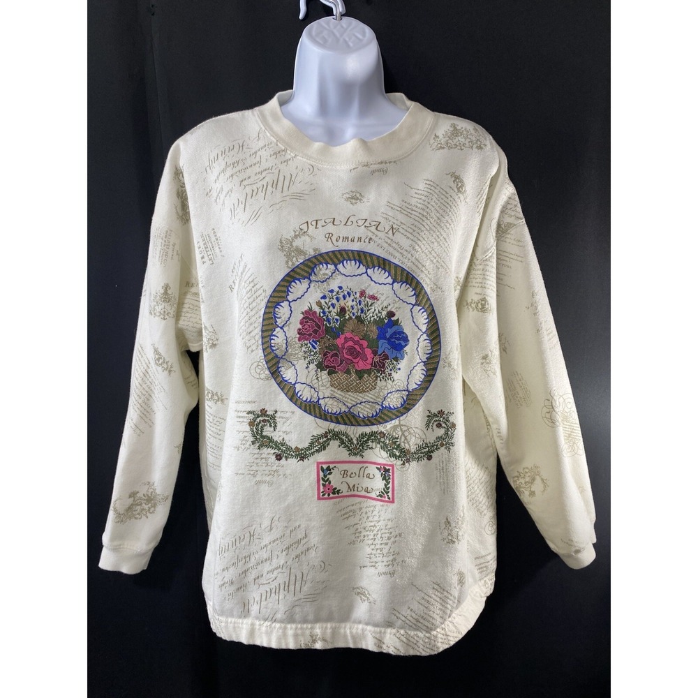 Gitano Womens Vintage Shirt Size Medium Cottagecore 90's Y2K Art To Wear Floral